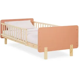 Homestyle4u Kinderbett 2606 90 x 200 cm Kiefer massiv rosa