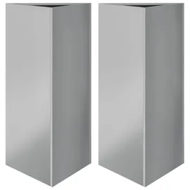 vidaXL Dreieckig 40 x 40 x 75 cm Silber