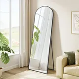 Songmics Bogenförmiger Ganzkörperspiegel 150 x 40 cm Tintenschwarz