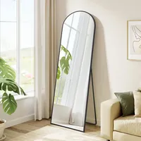 Songmics Bogenförmiger Ganzkörperspiegel 150 x 40 cm Tintenschwarz