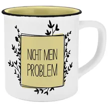Geda Labels Tasse Nicht mein Problem 0,4 l Gelb