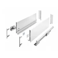 MS Beschläge Schubladensystem Weiß 550 mm x 16,8 cm
