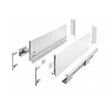 MS Beschläge Schubladensystem Weiß 550 mm x 16,8 cm