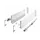 MS Beschläge Schubladensystem Weiß 550 mm x 16,8 cm