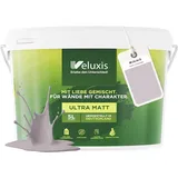 Veluxis Wandfarbe Grau Lila Rosa Matt Innenfarbe – Deckkraft Klasse 1, VOC-frei, Ohne Grundierung, Tropfarm – Wohnzimmer & Schlafzimmer – 5L (Leafy Lavender)