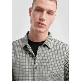 QS Karohemd Regular Fit grün/weiß S