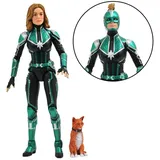 Sonstige Verlage Captain Marvel Actionfigur 18 cm, Grün/Schwarz/Weiß