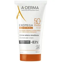 A-Derma Exomega Control Emollient Solar Cream Schutzcreme Für Gesicht