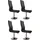 SalesFever Esszimmerstuhl Kunstleder schwarz 4er Set