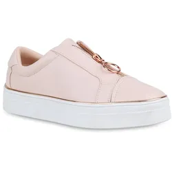 Damen Plateau Sneaker in Rosa