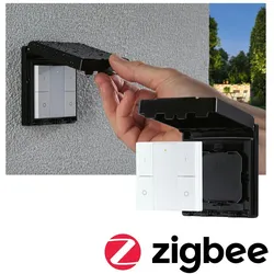 Paulmann Wandschalter Smart Home Zigbee On/Off/Dimm Outdoor Schwarz 50137