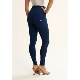 Freddy High-waist-Jeans FREDDY, Damen, Gr. L (40), N-Gr, blau (dunkelblau), Denim/Jeans, Obermaterial: 84% Baumwolle, 16% Elasthan, skinny fit lang, Jeans High-Waist-Jeans, mit Reißverschluß
