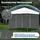 Sekey Seitenwände für Pavillon 3x3 2 Stück 3 x 3 m Grau