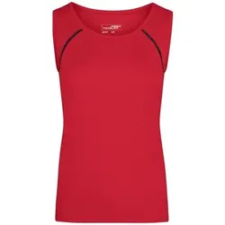 Damen Fitness Tanktop JN493, rot/schwarz, Größe S - rot/schwarz - S
