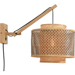GOOD & MOJO Wandleuchte "Bhutan", beige (natur), Ø 40cm H: 43cm, Lampen