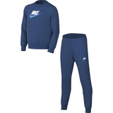 Nike Unisex Kinder Trainingsanzug K Nsw Tracksuit Poly Crew Hbr, Court Blue/White/White, L