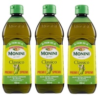 3x Monini Olio Classico Premi e Spremi Squeeze Natives Olivenöl Extra PET 450ml