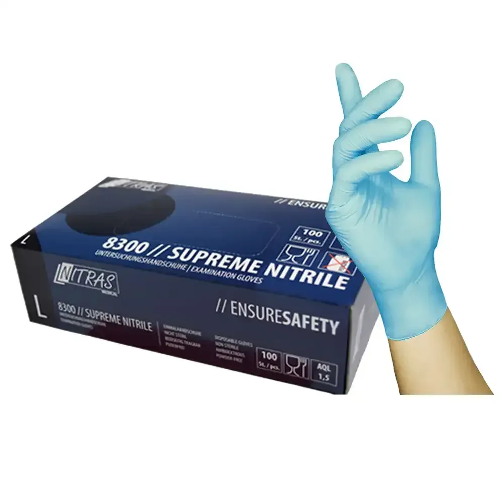 Nitril Einweghandschuhe 8300 "SUPREME NITRILE" | 100er Box - L