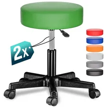 CASARIA Rollhocker Kunstleder Grün