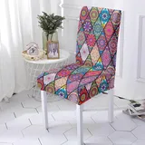 hfdch Stuhlhussen Retro Mandala Muster Universal Stuhlhusse Moderne, Stuhlhussen Schwingstühle Elastische Langlebig Stuhlhussen Für Esszimmer Bankett Deko Abnehmbare Waschbare