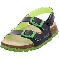 Superfit Fussbettpantoffel Knöchelriemchen Riemchensandalen, Blau (Blau 81), 34