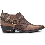 TruClothing.com Herrenschuhe 100% Echtleder Cowboy Design Kubanischer Absatz Krokodilmuster - 46 EU
