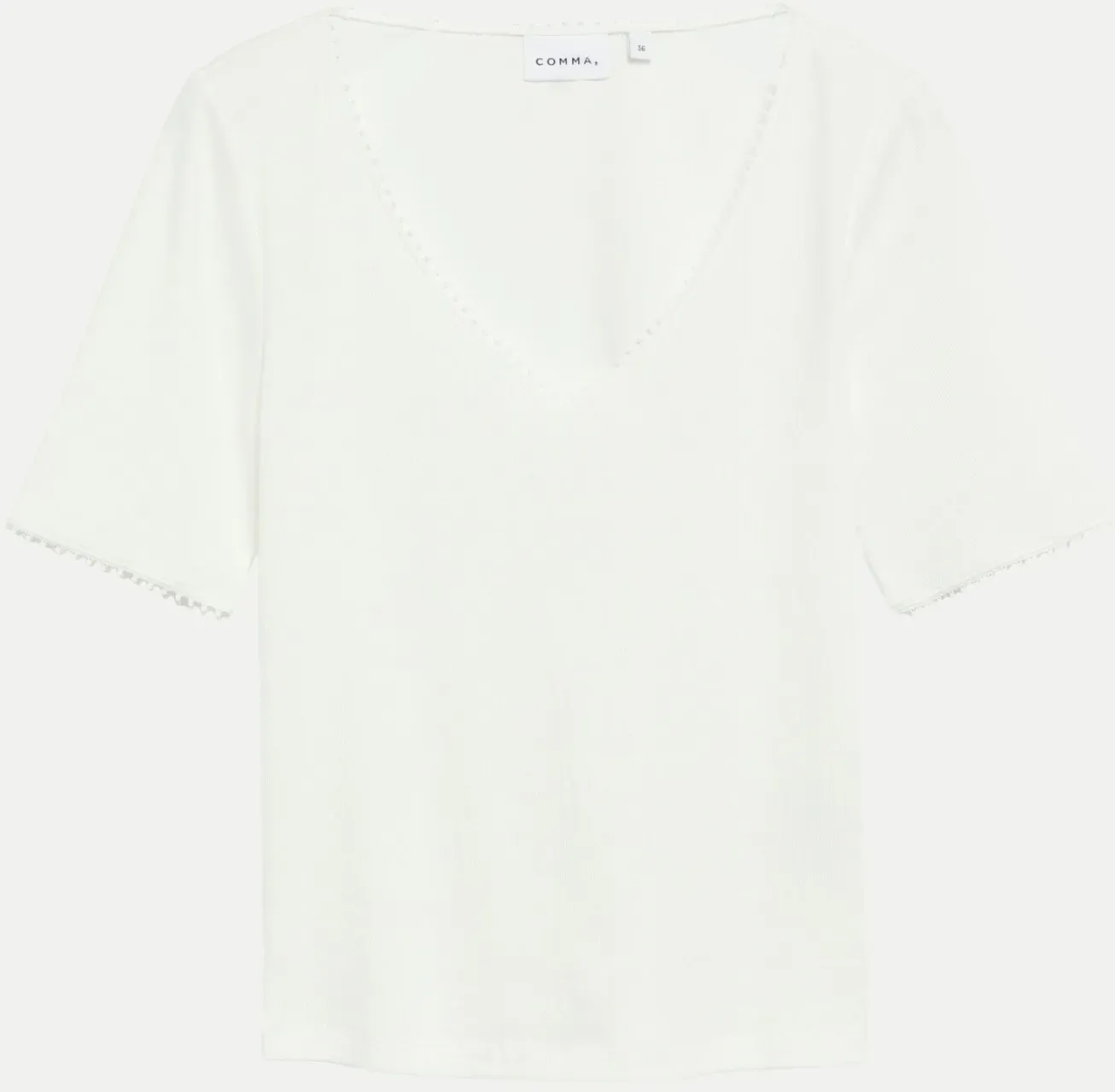 Basic T-Shirt Weiß 44