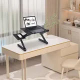 Klappbarer Betttisch – Tablett zum Lesen, neigbar, für Sofa, Buch, Zeitschrift und Frühstück, zusammenklappbar, aus Aluminiumlegierung, kompakt und leicht, für PC, Laptop,