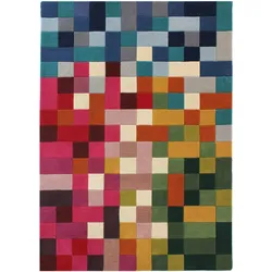 Multicolor Wollteppich `Derwent Molly` - Rutschfest & Stilvoll. 120x170 cm | Kadima Design