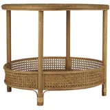 ib laursen Runder Beistelltisch Braun Rattan 50,5 x 59 cm