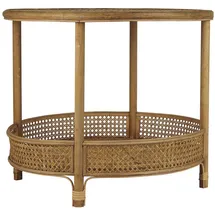 ib laursen Runder Beistelltisch Braun Rattan 50,5 x 59 cm