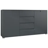 Vladon Sideboard Sylt V1 138,5 x 75,5 x 35 cm Anthrazit