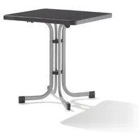 Sieger Boulevard-Klapptisch mit mecalit-Pro-Platte 70 x 70 x 72 cm graphit/schieferdekor anthrazit