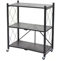 Proregal Klappregal, Schwarz, Metall, 72x87x34 cm, Küchen, Küchenmöbel, Küchenregale