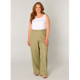 Base Level Curvy Yula Loose Fit Leinenhose Soft Army 50
