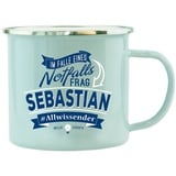 H&H HTI-Living Echter Kerl Emaille Becher Sebastian