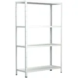 SCHULTE Regalwelt Steckregal 4 Fachböden, 50 kg Tragkraft, 180x75x35 cm (HxBxT), weiß,
