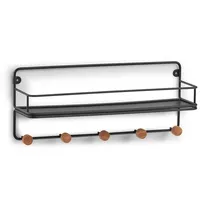 Zeller Wandregal 45 x 11,8 x 18 cm Schwarz