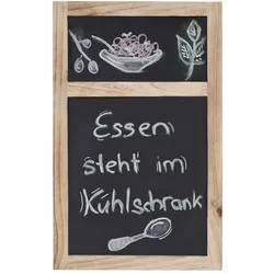 Werbetafel MCW-C51, Wandtafel Kreidetafel, 55x34x2cm, Holz Shabby-Look Vintage ~ naturbraun