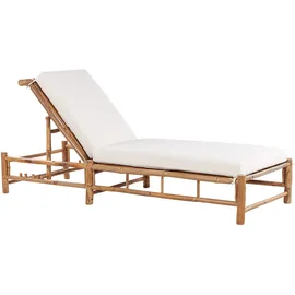 Beliani Ligure Gartenliege 199 x 74 x 72 cm Hellbraun
