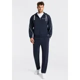 Champion Jogginganzug CHAMPION "Terry Hooded Full Zip Sweatshirt", Herren, Gr. XXL, nny, nny, nny, wht, Obermaterial: 55% Baumwolle, 45% Polyester, Sportanzüge Jogginganzug, mit Kapuze, mit durchgehendem Reißverschluss, sportlicher Stil