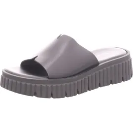 TAMARIS Damen Pantolette mit Keilabsatz Leder, schwarz, 42 EU
