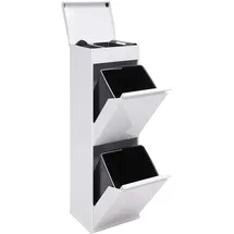 ARREGUI Top CR221-B Mülltrennsystem aus Stahl mit Aufbewahrungsbox mit Deckel 2 Fächer Mülleimer für die Küche | 2x17L (34L) | 2 Fach Abfalleimer |