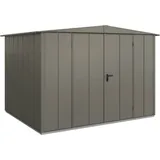 Metall-gerätehaus Berry Modern Mit Satteldach Typ 3, 324 X 248 Cm, Quarzgrau, 8 M2, 2-flüglige Tür - Hörmann