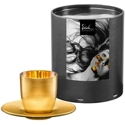 Eisch COSMO COLLECT Gold Espressoglas mit Untertasse