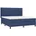 vidaXL Boxspringbett mit Matratze Blau 160x200 cm Stoff