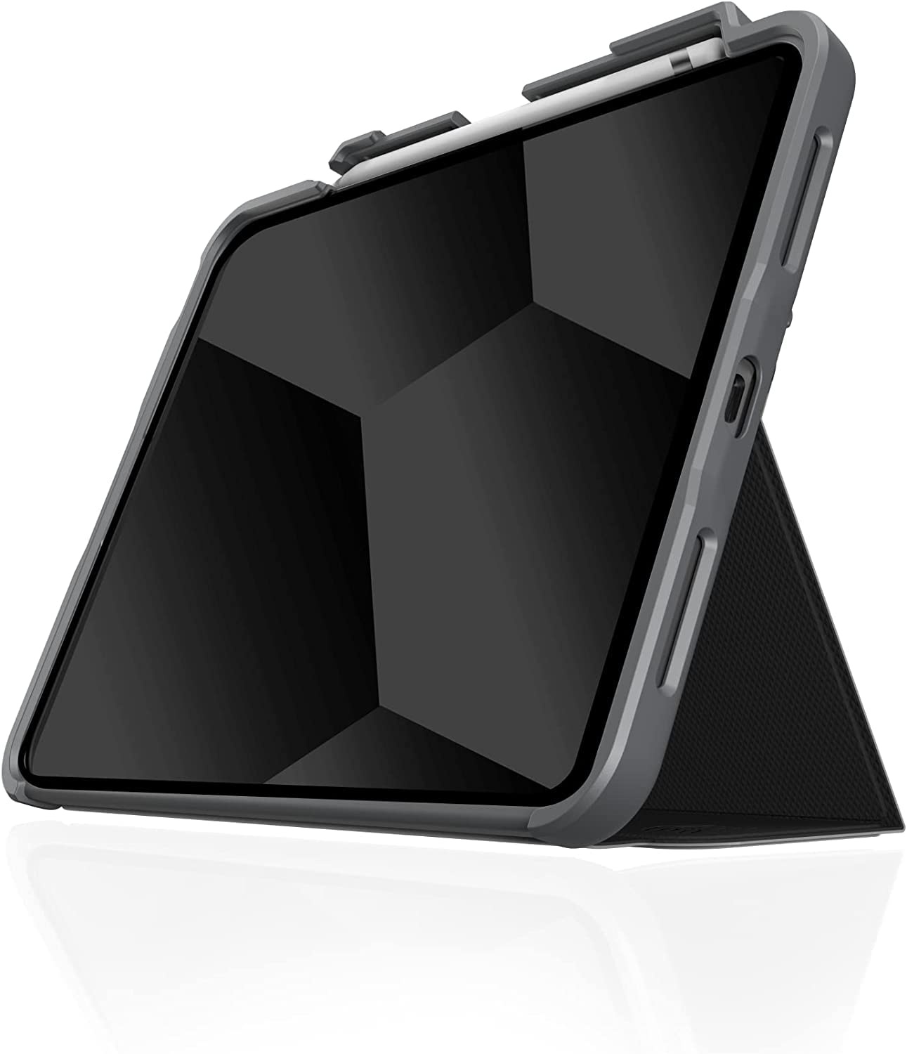 STM Dux Plus Schutzhülle kompatibel mit Apple iPad 10.9" 10. Generation (2022) Schwarz (Militär Standard, Apple Pencil Fach, Standfunktion, Wake/Sleep Unterstützung)