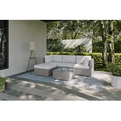 OUTFLEXX Gartenlounge, Aluminium/Polyrattan, pflegeleicht, witterungsbeständig, rostfreies Material, strapazierfähig, inkl. Kissen