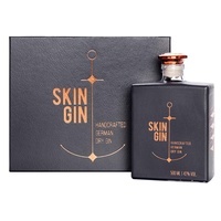 Skin Gin | Handcrafted German Gin | Geschenkbox Gin + Thomas Henry Tonic Water | Manufaktur Gin aus dem Alten Land | Koriander-Grapefruit-Limetten | 42% 900ML Anthrazit Grey