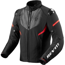 RevIt! Revit Hyperspeed 2 H2o Lederjacke - Black / Fluo Red - S